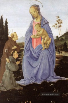  kind - Madonna mit dem Kind St Antonius von Padua und einen Friar vor 1480 Christianity Filippino Lippi